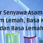 Daftar Senyawa Asam Kuat2C Asam Lemah2C Basa Kuat dan Basa Lemah