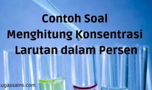 Contoh Soal Menghitung Konsentrasi Larutan dalam Persen