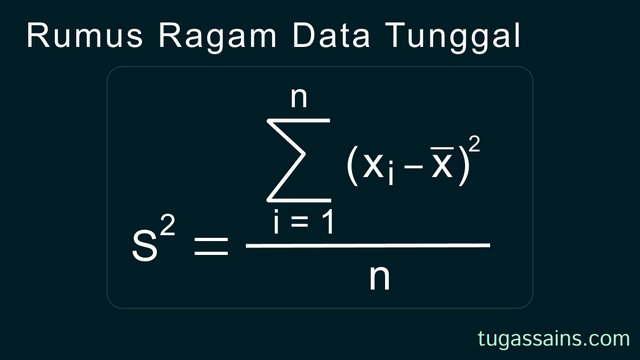 Rumus Ragam Data Tunggal Rumus Ragam Data Tunggal