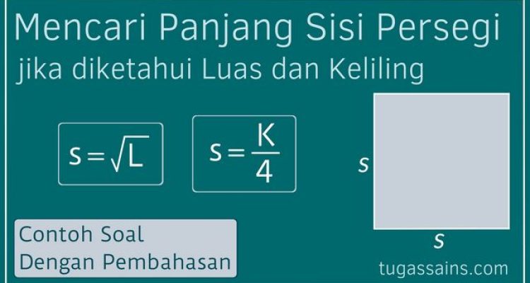 Mencari Panjang Sisi Persegi