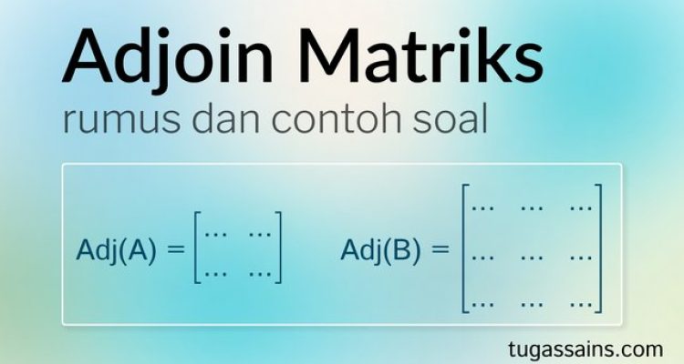 Rumus Adjoin Matriks dan Contoh Soal