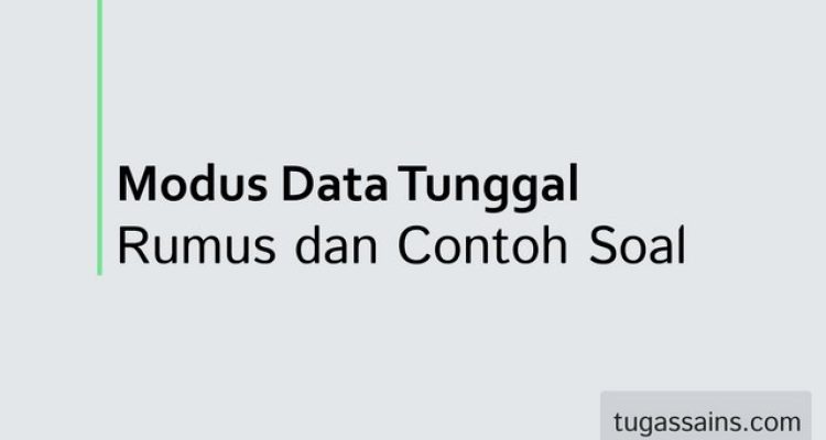 rumus modus data tunggal dan contoh soal